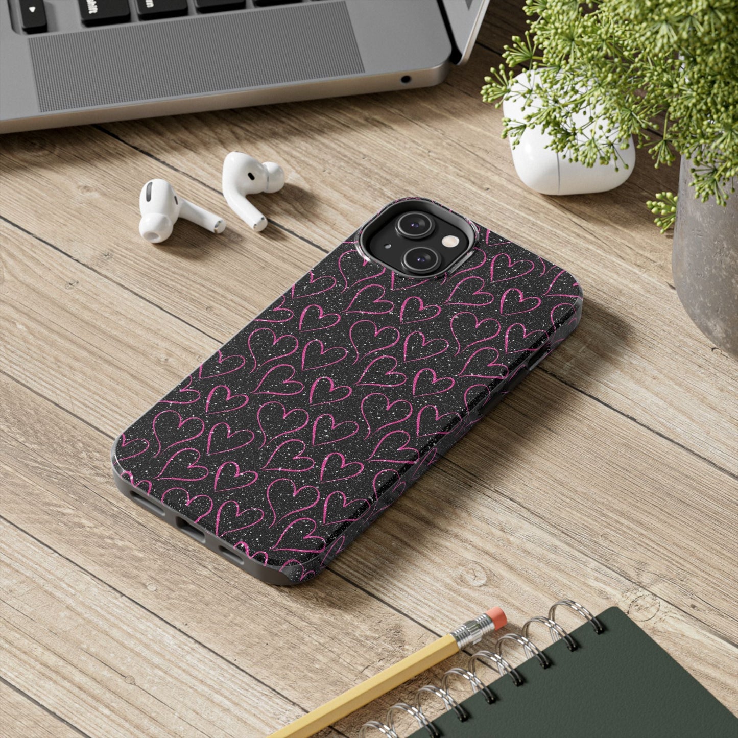 Sparkling Pink Hearts iPhone Case - BOGO Cases