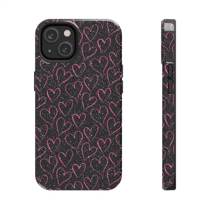 Sparkling Pink Hearts iPhone Case - BOGO Cases