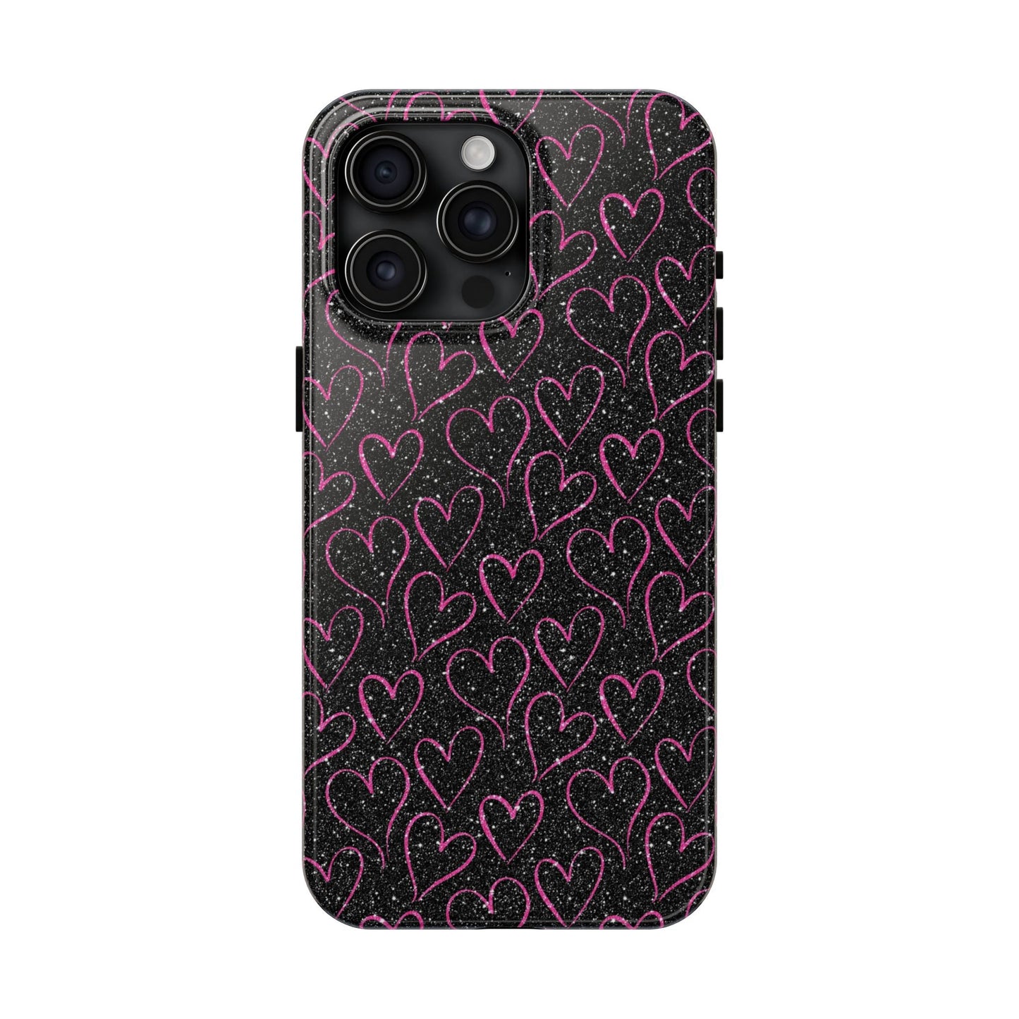 Sparkling Pink Hearts iPhone Case - BOGO Cases