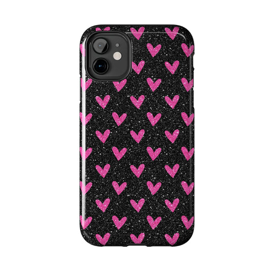Sparkling Pink Hearts iPhone Case - BOGO Cases