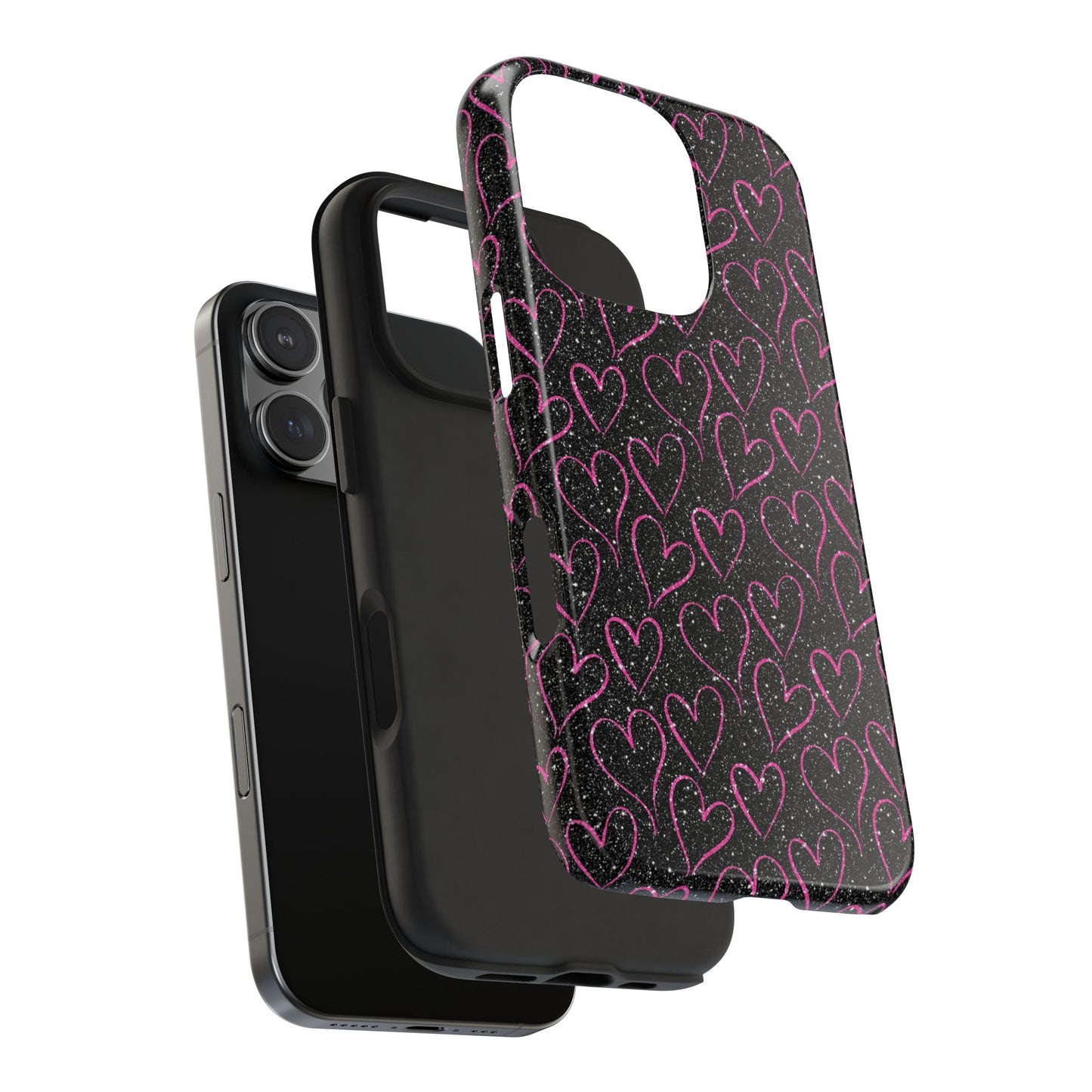 Sparkling Pink Hearts iPhone Case - BOGO Cases