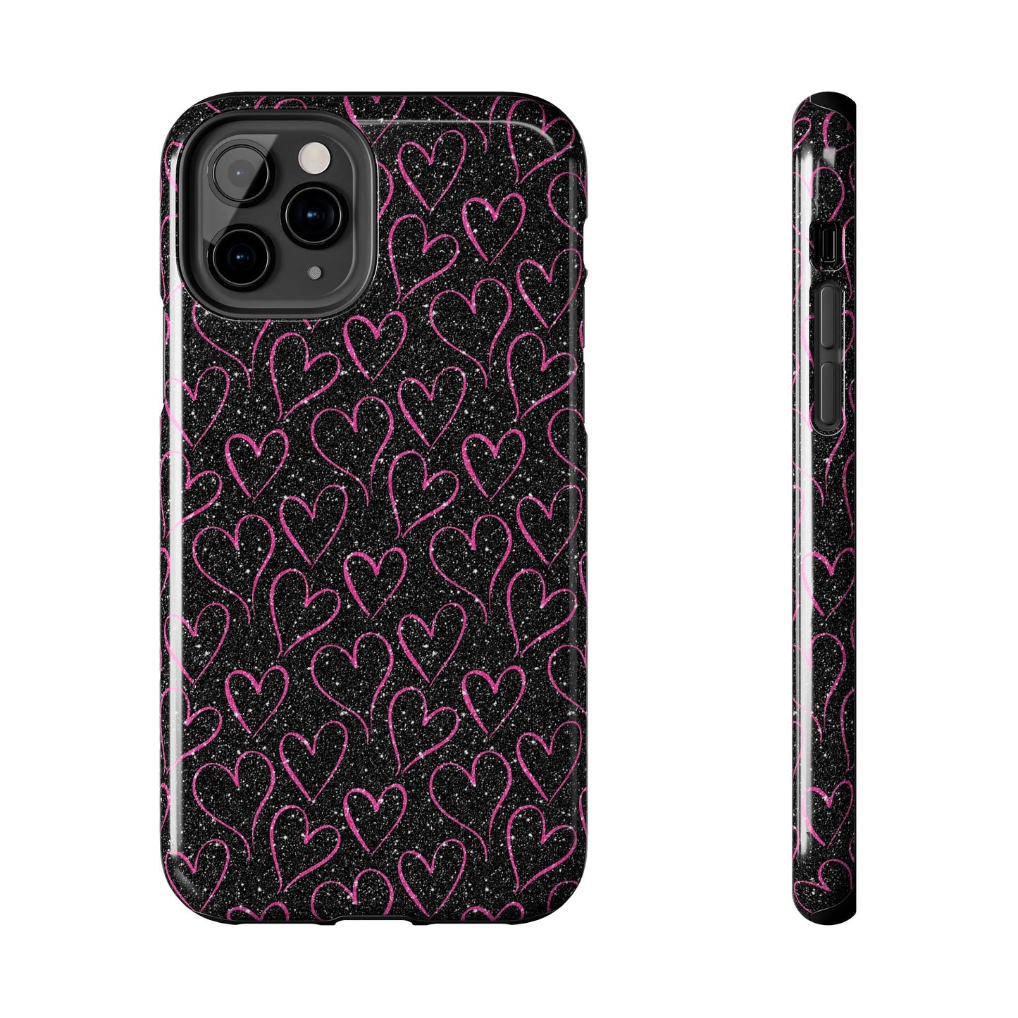 Sparkling Pink Hearts iPhone Case - BOGO Cases