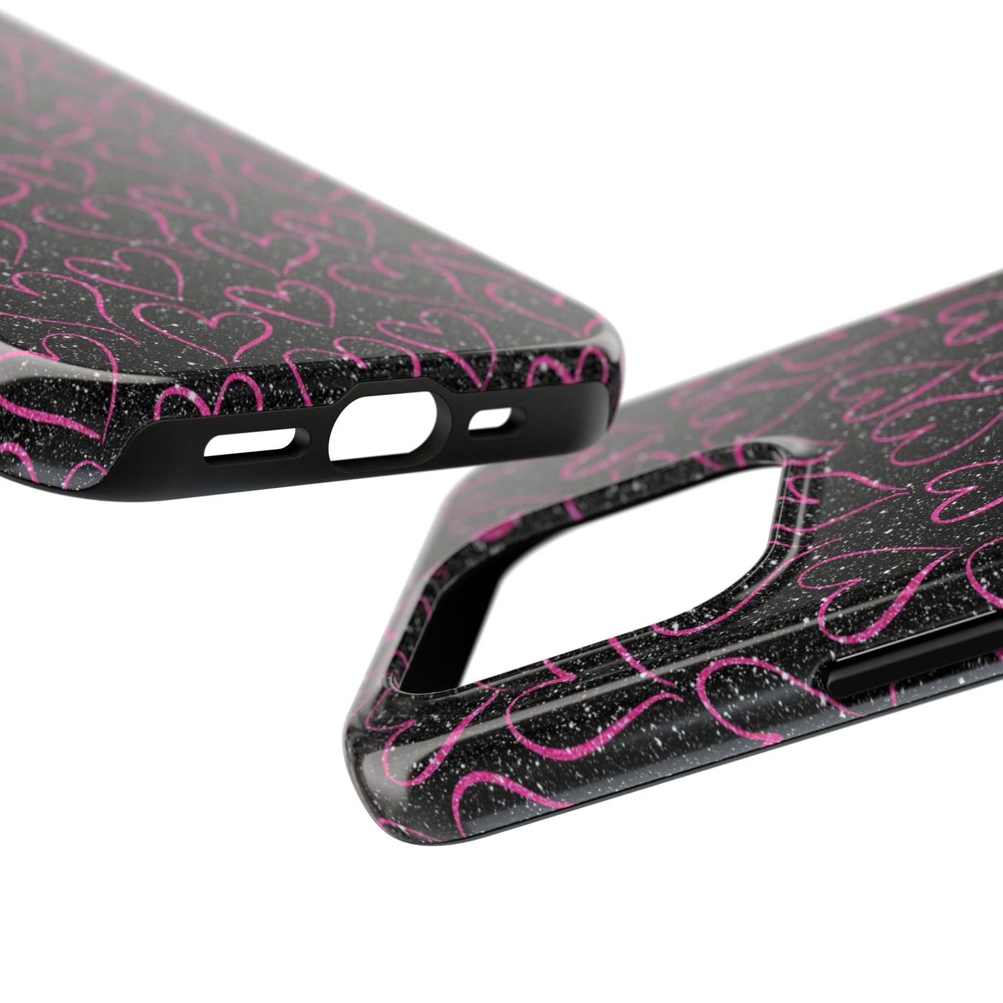 Sparkling Pink Hearts iPhone Case - BOGO Cases