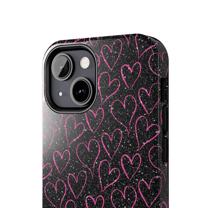Sparkling Pink Hearts iPhone Case - BOGO Cases