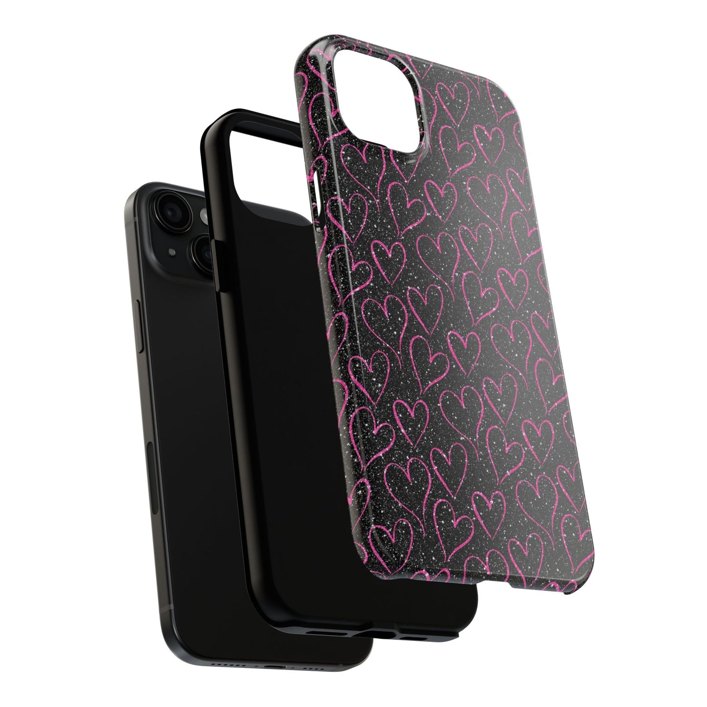 Sparkling Pink Hearts iPhone Case - BOGO Cases