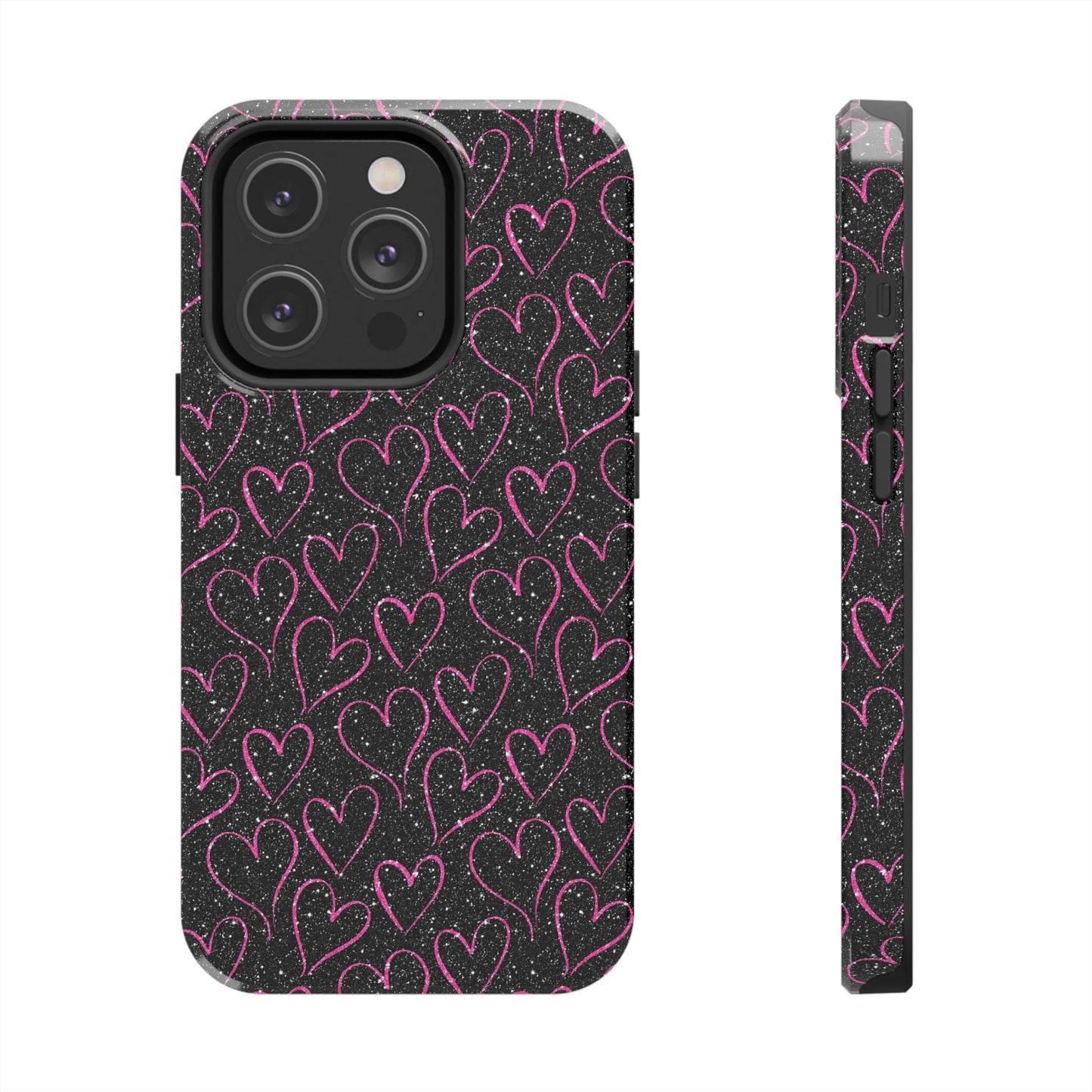 Sparkling Pink Hearts iPhone Case - BOGO Cases