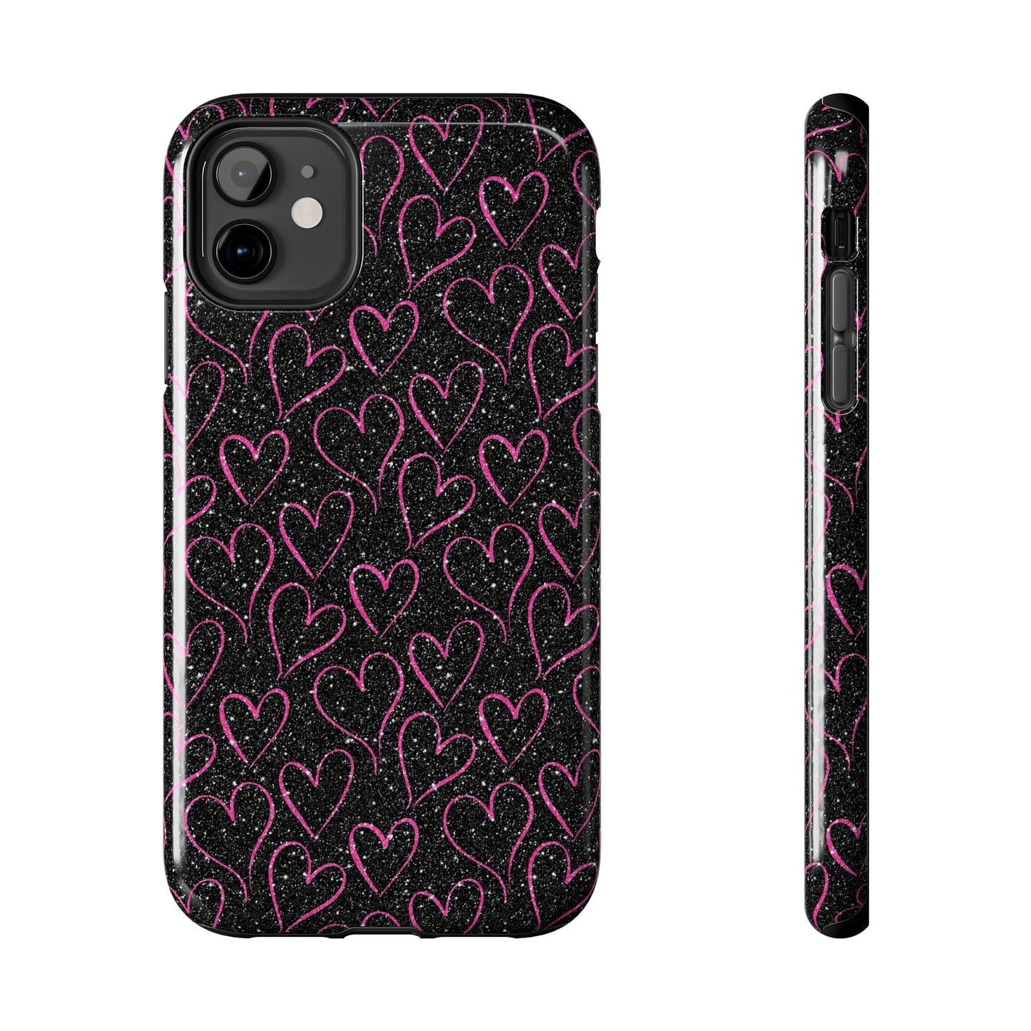 Sparkling Pink Hearts iPhone Case - BOGO Cases