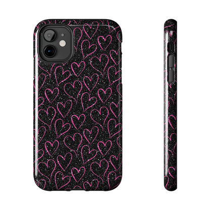 Sparkling Pink Hearts iPhone Case - BOGO Cases