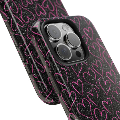 Sparkling Pink Hearts iPhone Case - BOGO Cases