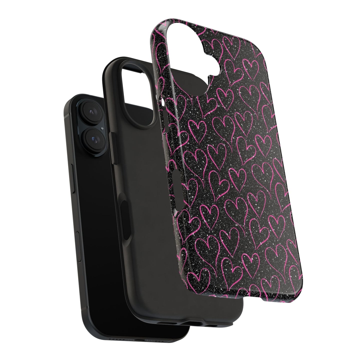 Sparkling Pink Hearts iPhone Case - BOGO Cases
