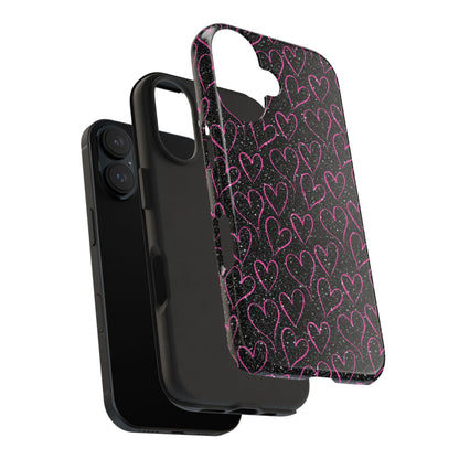 Sparkling Pink Hearts iPhone Case - BOGO Cases