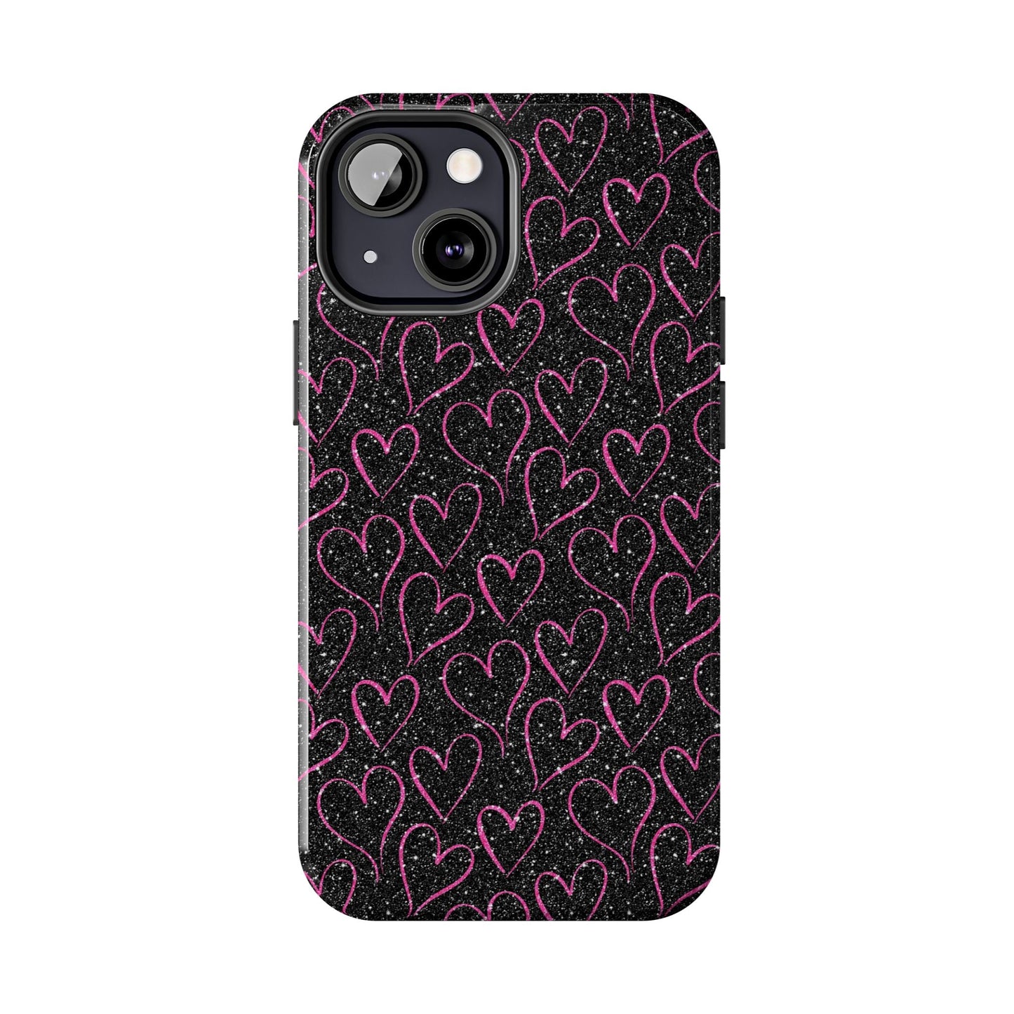 Sparkling Pink Hearts iPhone Case - BOGO Cases
