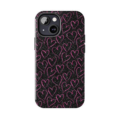 Sparkling Pink Hearts iPhone Case - BOGO Cases
