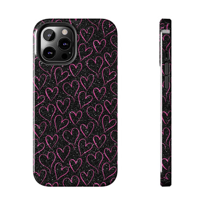 Sparkling Pink Hearts iPhone Case - BOGO Cases