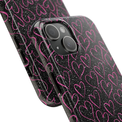 Sparkling Pink Hearts iPhone Case - BOGO Cases