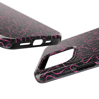 Sparkling Pink Hearts iPhone Case - BOGO Cases