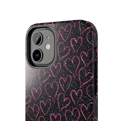 Sparkling Pink Hearts iPhone Case - BOGO Cases
