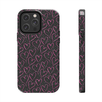 Sparkling Pink Hearts iPhone Case - BOGO Cases