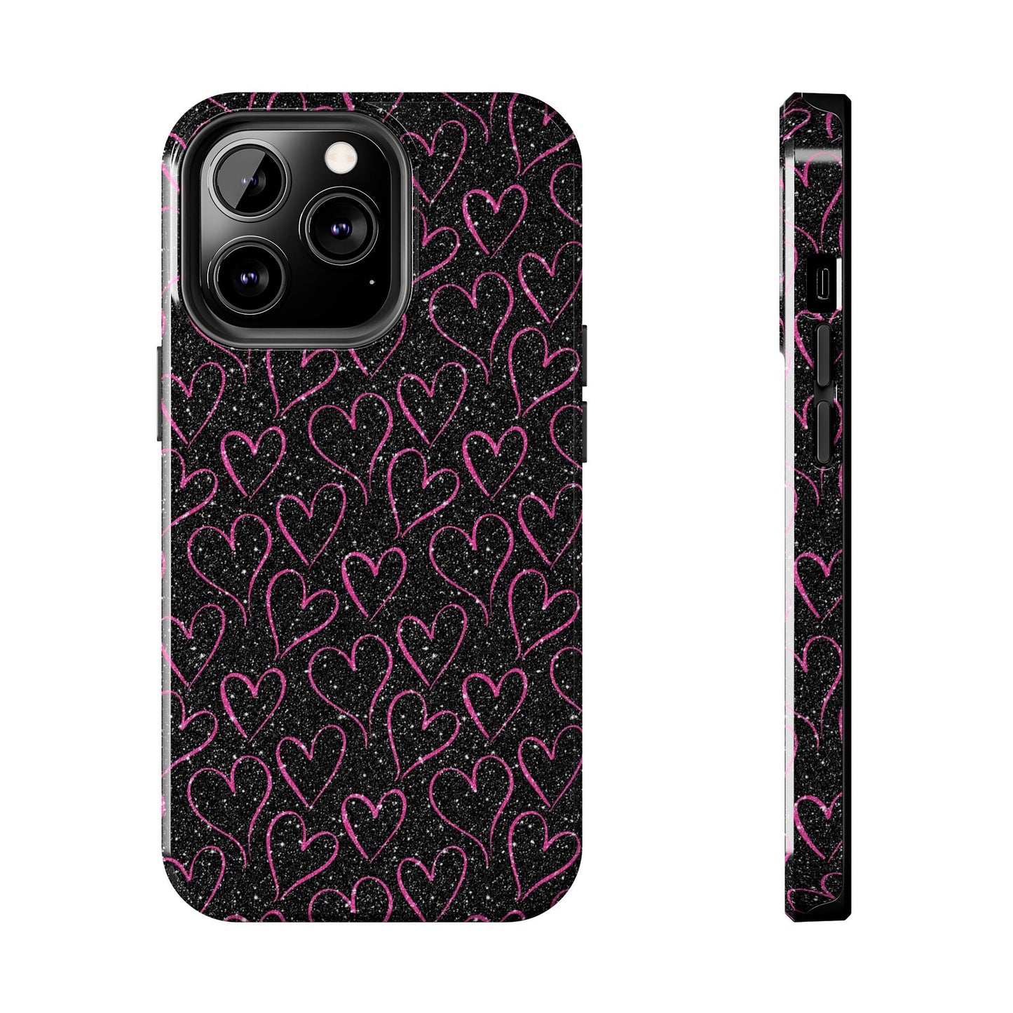 Sparkling Pink Hearts iPhone Case - BOGO Cases