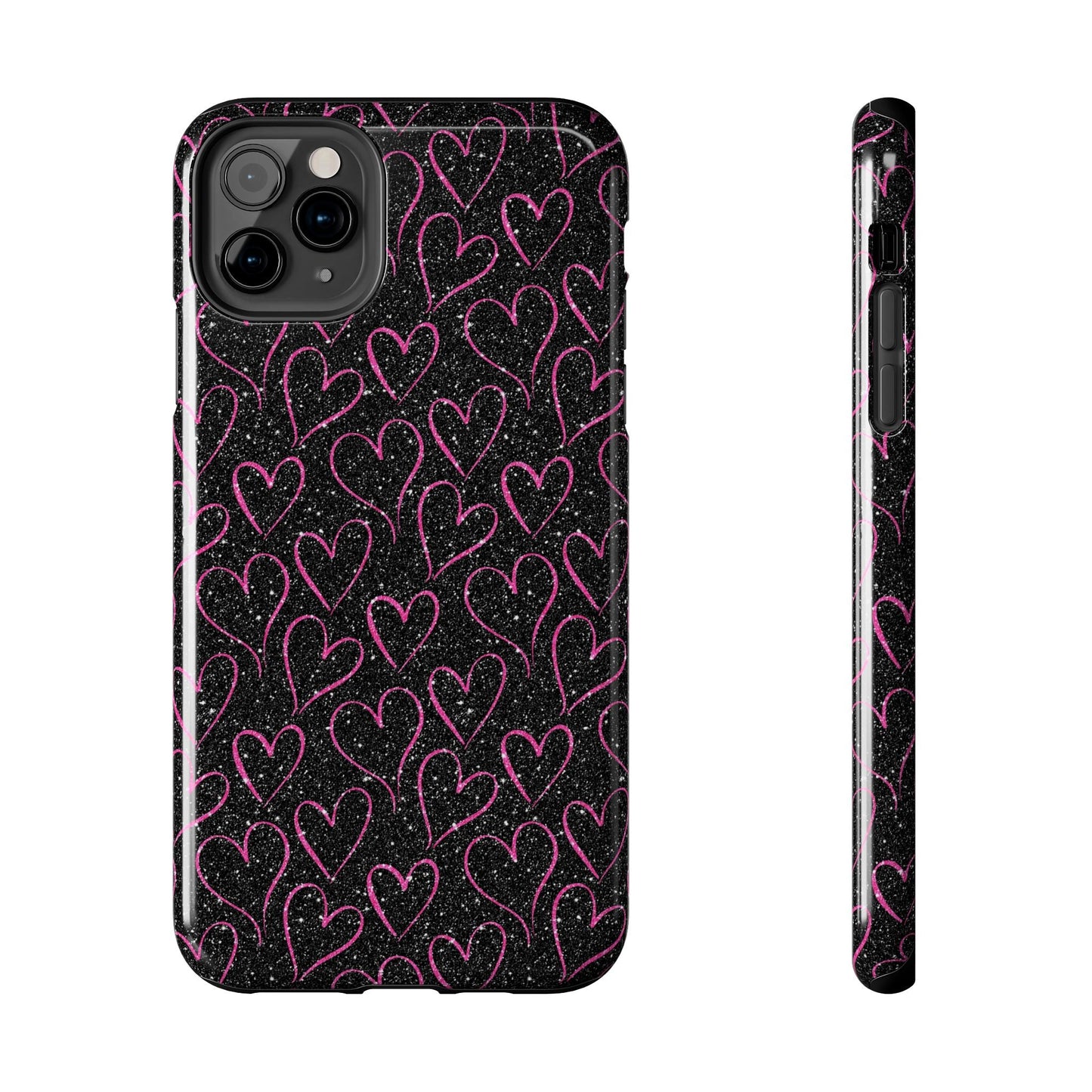 Sparkling Pink Hearts iPhone Case - BOGO Cases