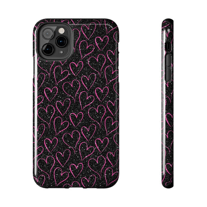Sparkling Pink Hearts iPhone Case - BOGO Cases