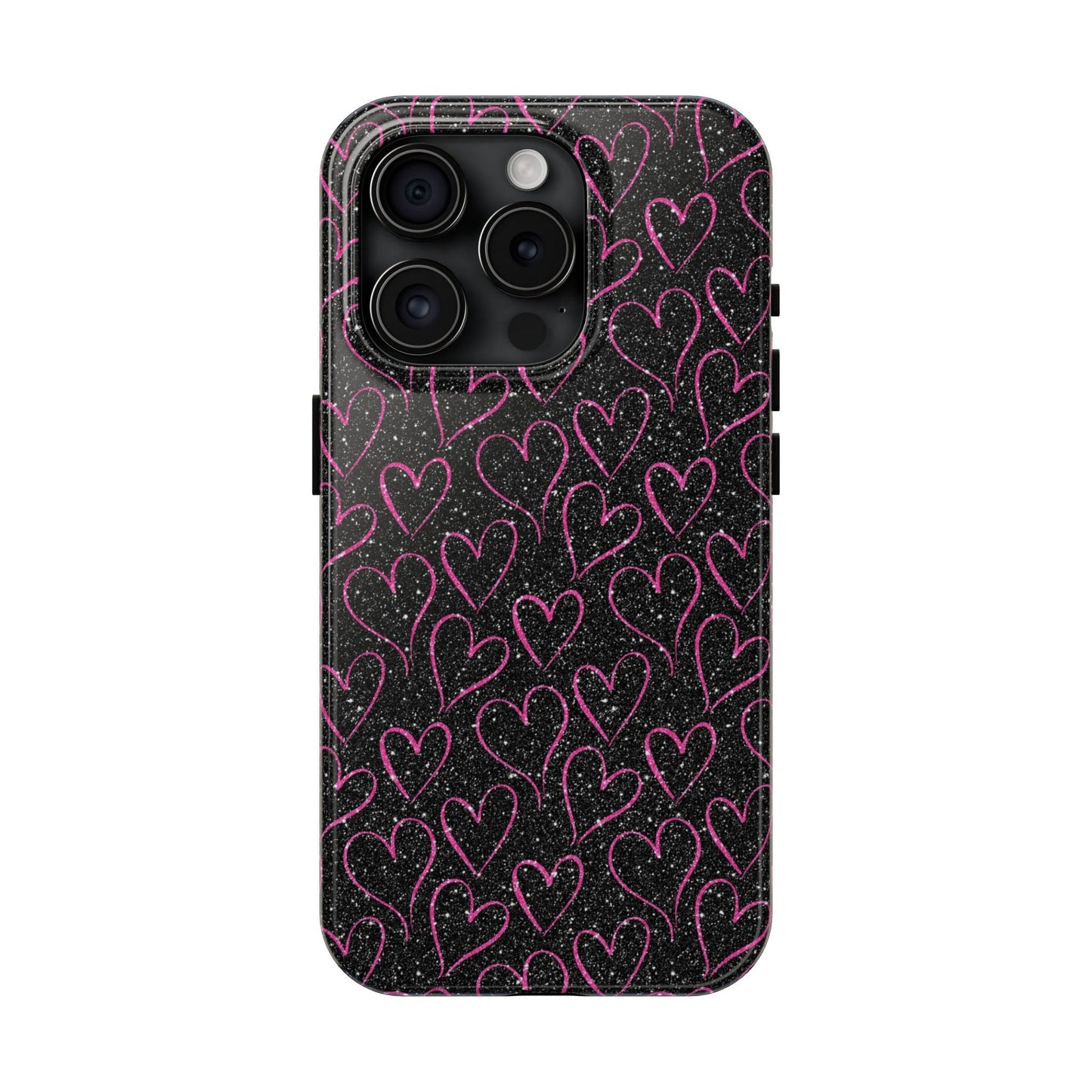 Sparkling Pink Hearts iPhone Case - BOGO Cases
