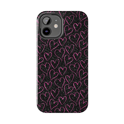 Sparkling Pink Hearts iPhone Case - BOGO Cases