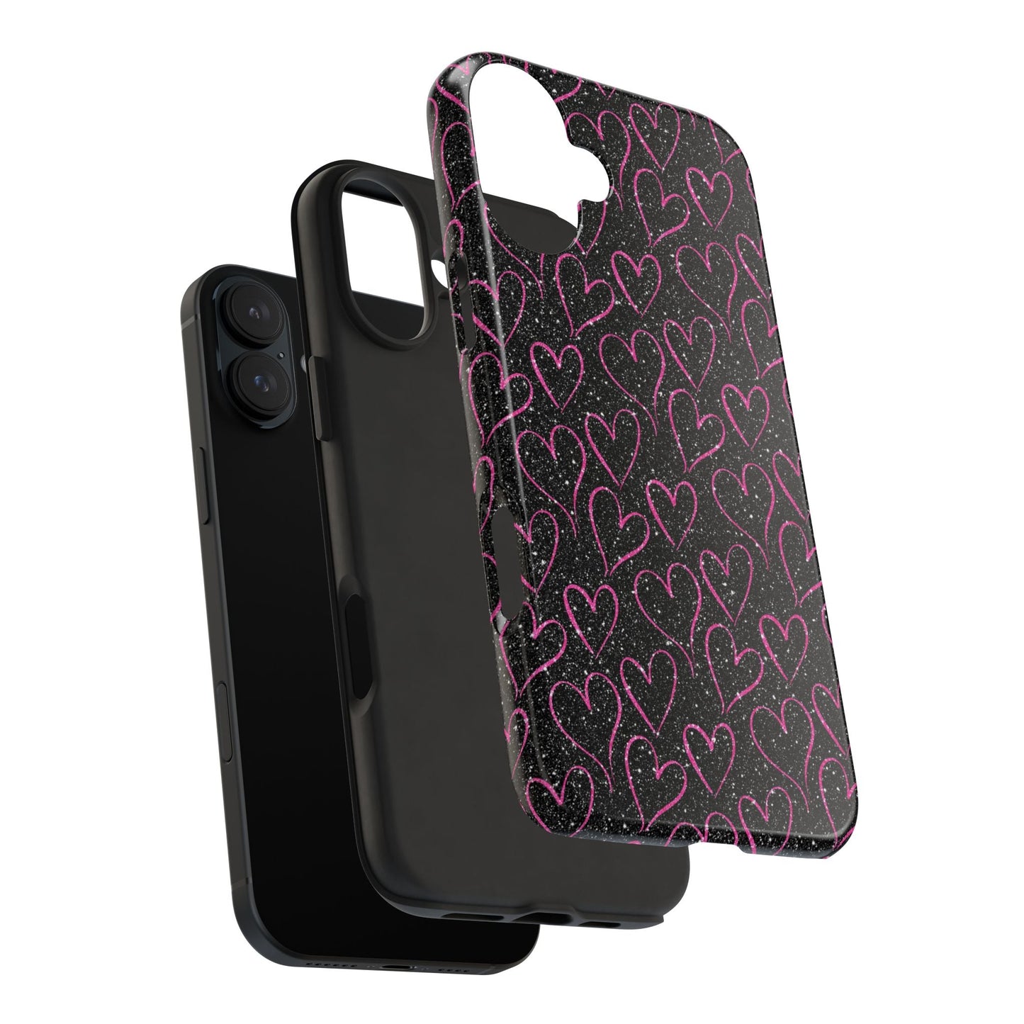 Sparkling Pink Hearts iPhone Case - BOGO Cases