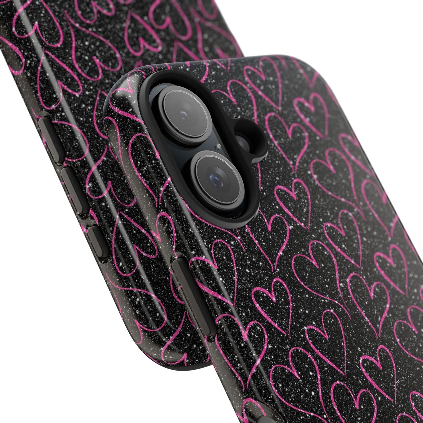 Sparkling Pink Hearts iPhone Case - BOGO Cases