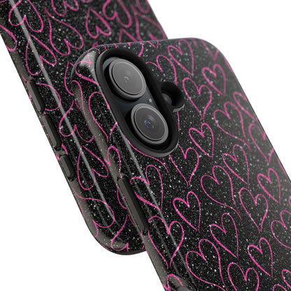 Sparkling Pink Hearts iPhone Case - BOGO Cases