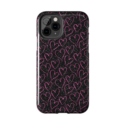 Sparkling Pink Hearts iPhone Case - BOGO Cases
