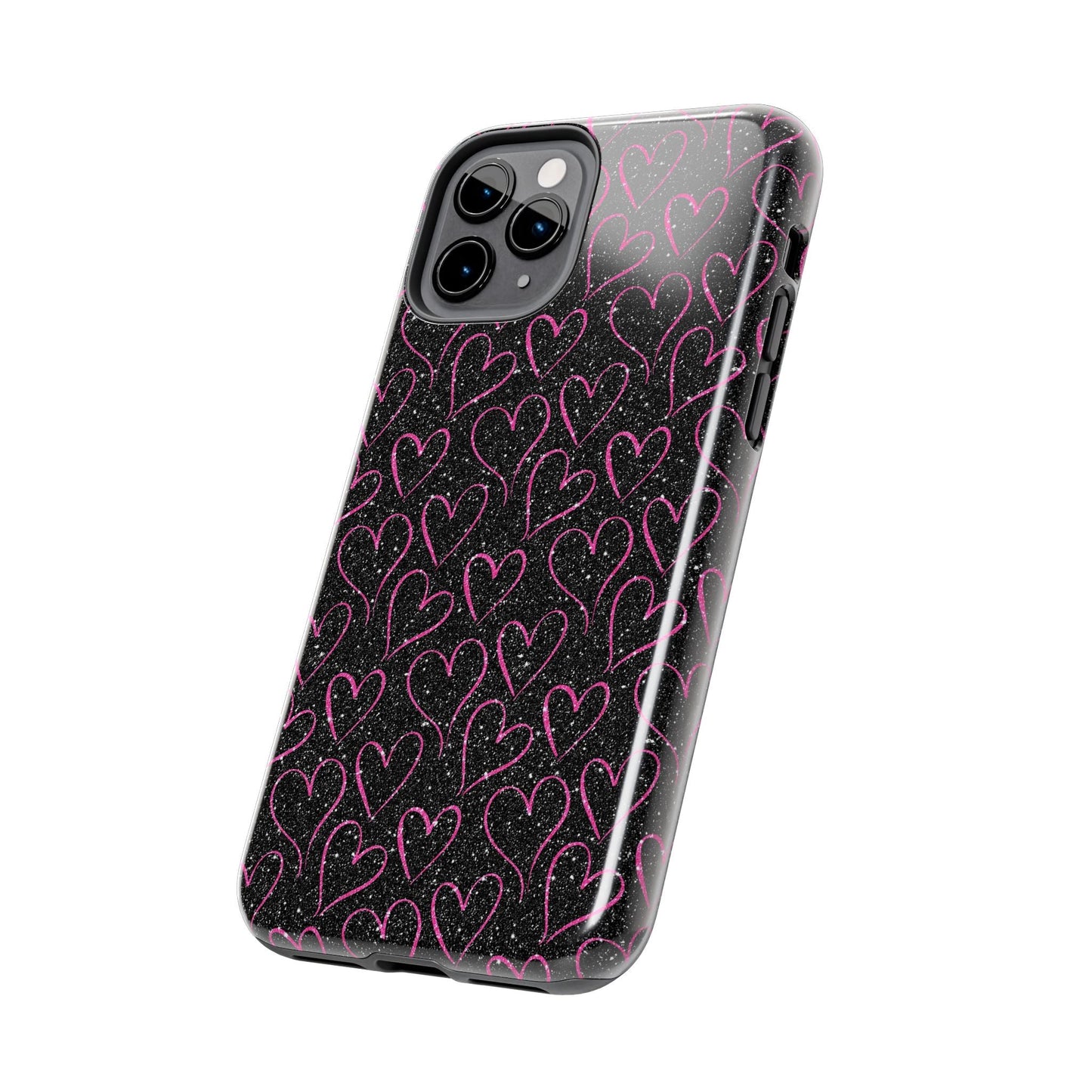 Sparkling Pink Hearts iPhone Case - BOGO Cases