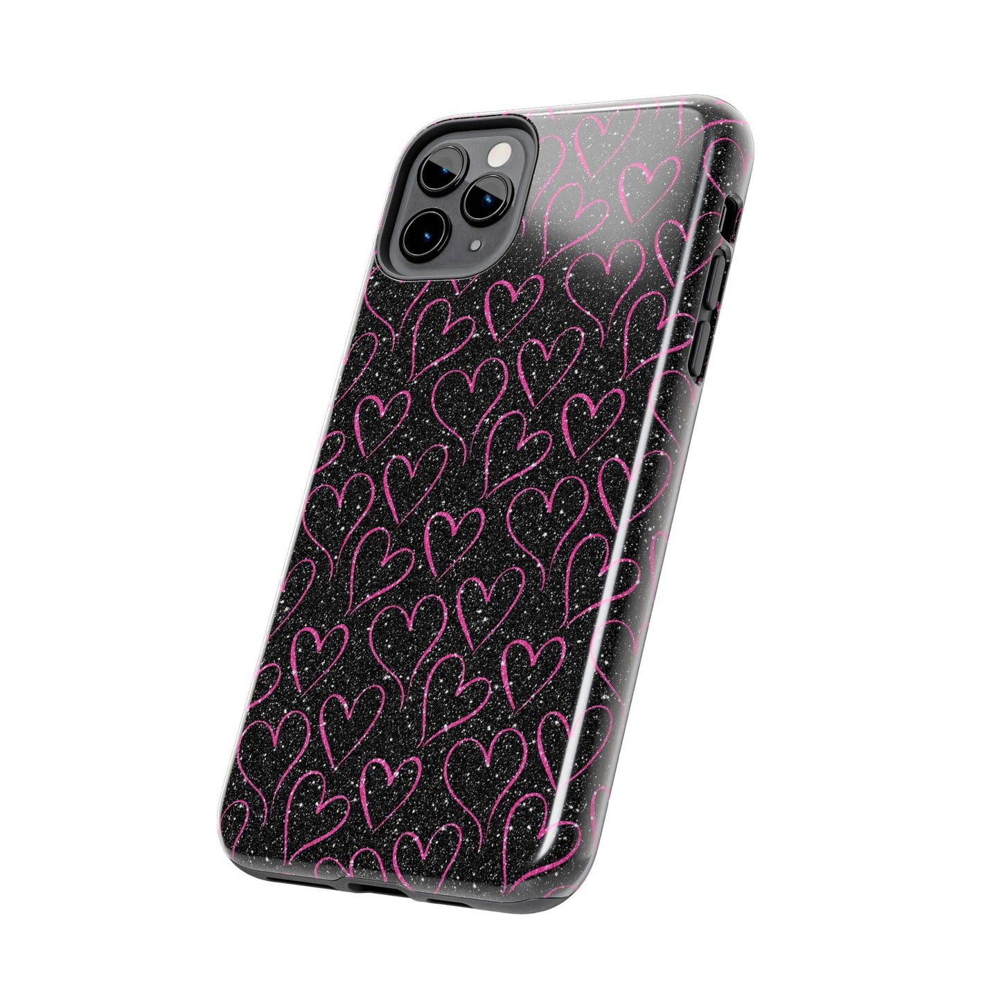 Sparkling Pink Hearts iPhone Case - BOGO Cases
