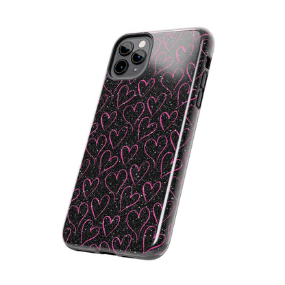 Sparkling Pink Hearts iPhone Case - BOGO Cases