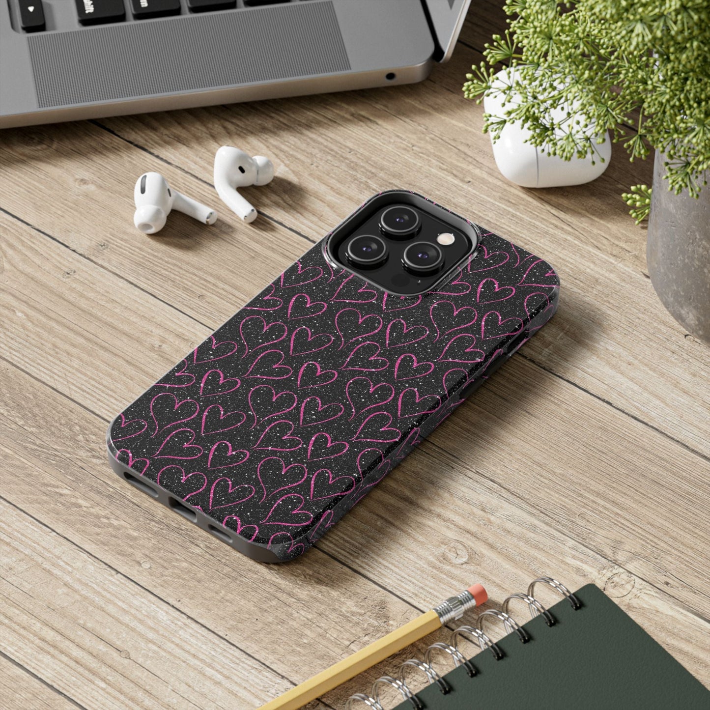 Sparkling Pink Hearts iPhone Case - BOGO Cases
