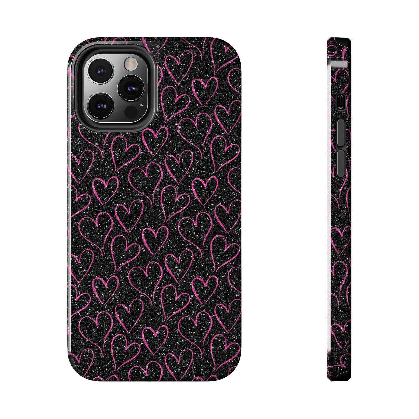Sparkling Pink Hearts iPhone Case - BOGO Cases