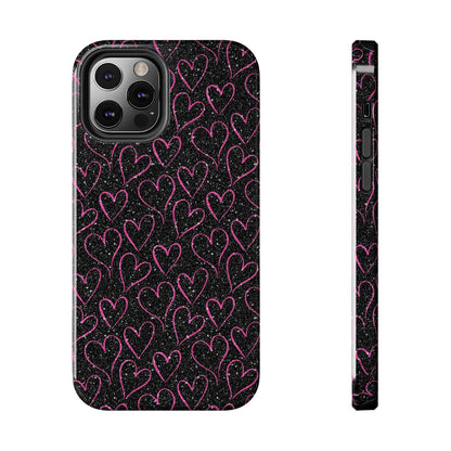 Sparkling Pink Hearts iPhone Case - BOGO Cases