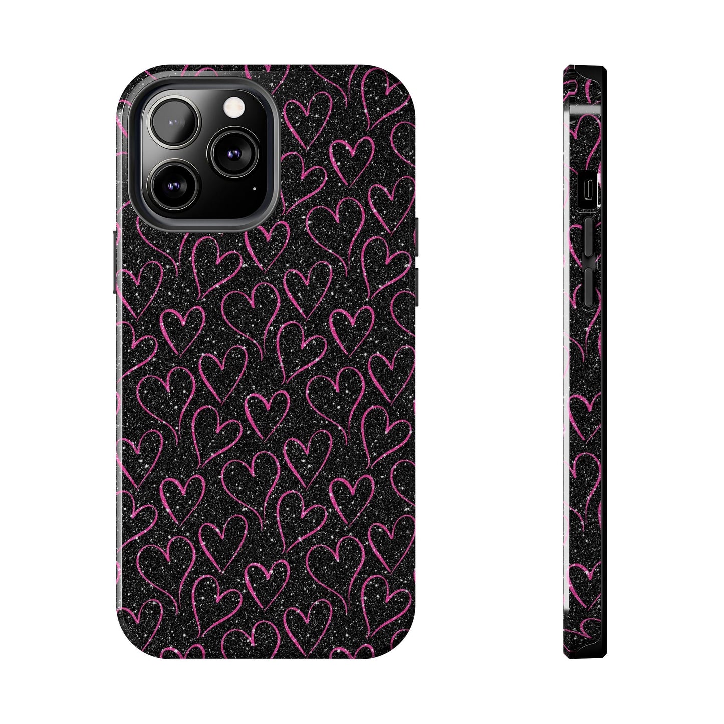 Sparkling Pink Hearts iPhone Case - BOGO Cases