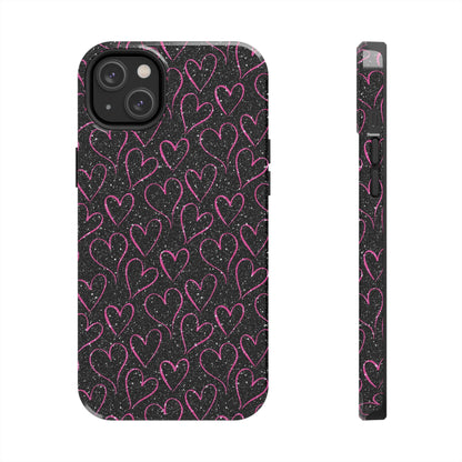 Sparkling Pink Hearts iPhone Case - BOGO Cases