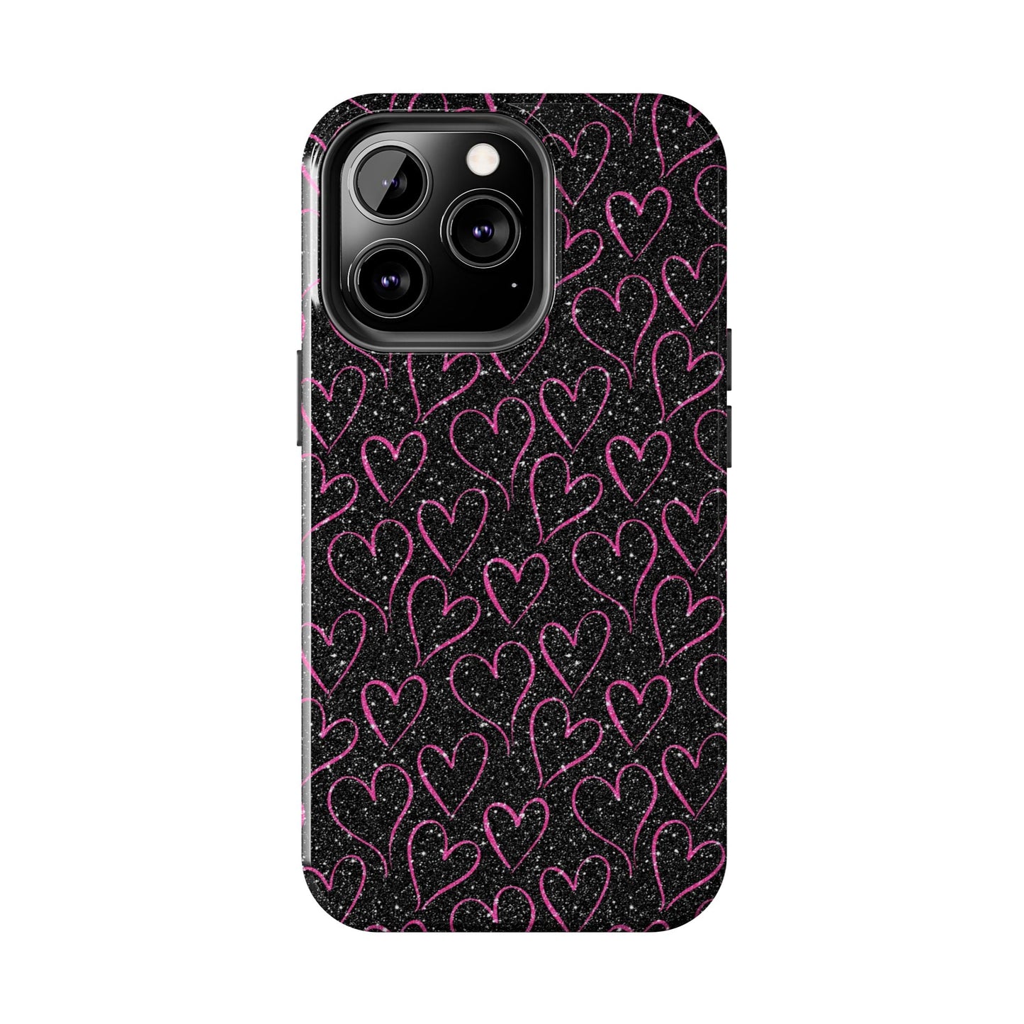 Sparkling Pink Hearts iPhone Case - BOGO Cases
