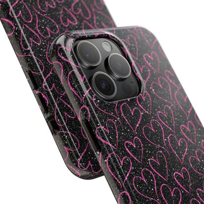 Sparkling Pink Hearts iPhone Case - BOGO Cases