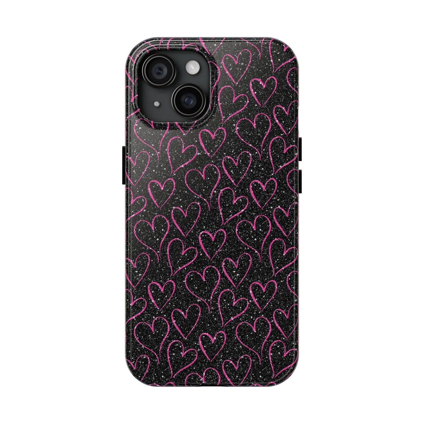 Sparkling Pink Hearts iPhone Case - BOGO Cases