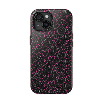 Sparkling Pink Hearts iPhone Case - BOGO Cases