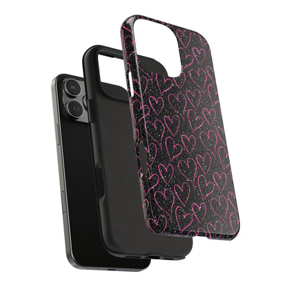 Sparkling Pink Hearts iPhone Case - BOGO Cases