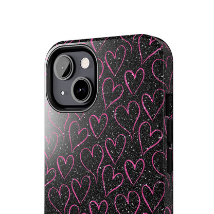 Sparkling Pink Hearts iPhone Case - BOGO Cases