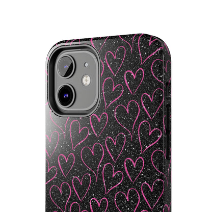 Sparkling Pink Hearts iPhone Case - BOGO Cases