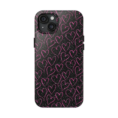 Sparkling Pink Hearts iPhone Case - BOGO Cases