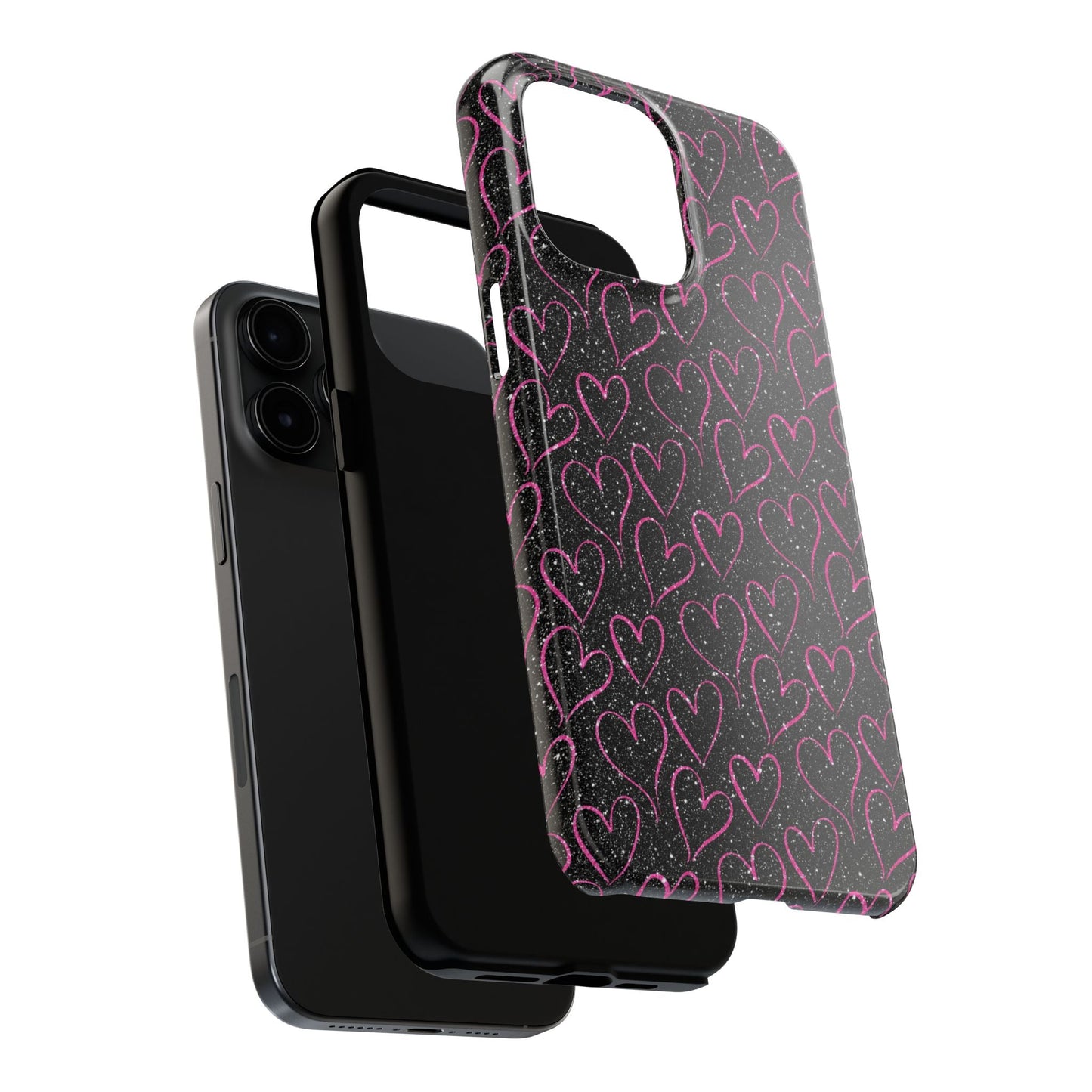 Sparkling Pink Hearts iPhone Case - BOGO Cases