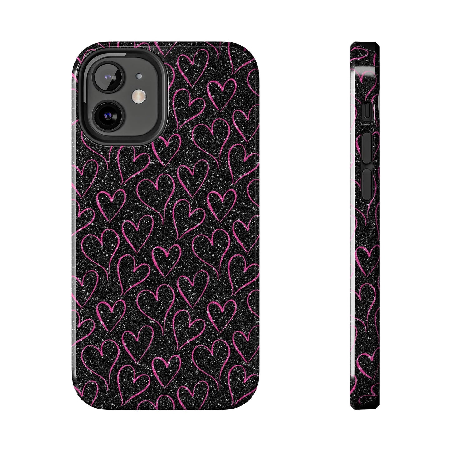 Sparkling Pink Hearts iPhone Case - BOGO Cases