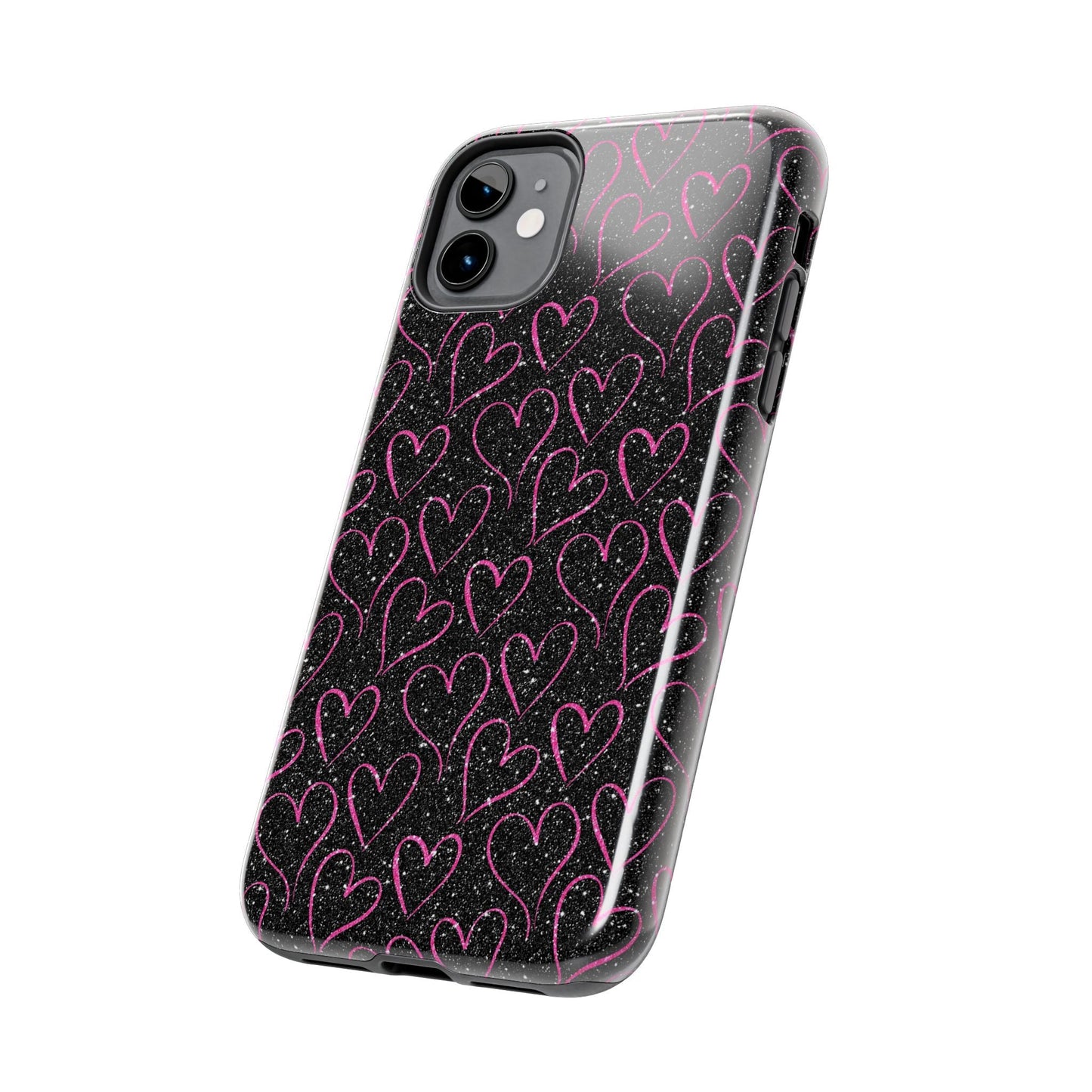 Sparkling Pink Hearts iPhone Case - BOGO Cases